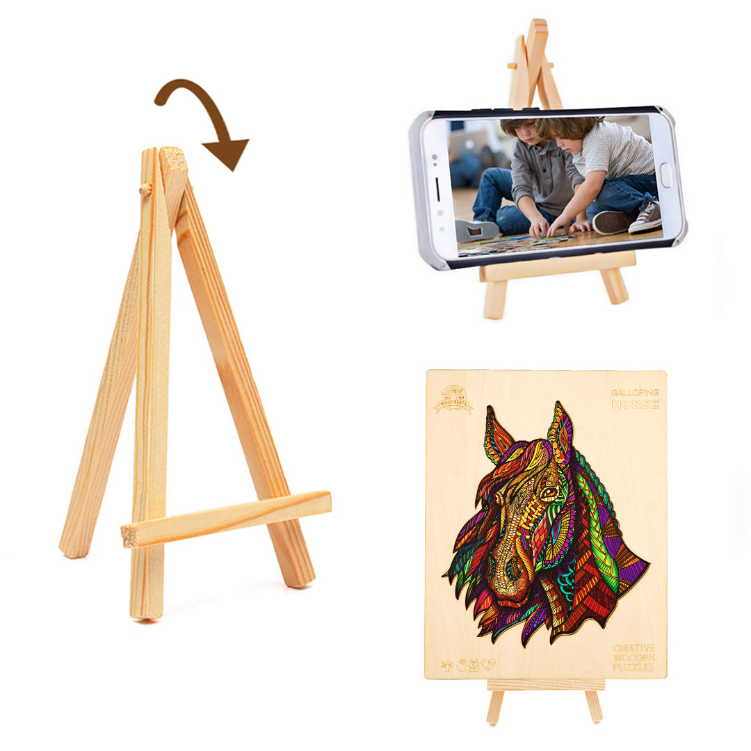 Quebra-cabeça 9 peças educativo em madeira cavalo
